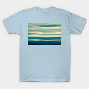 Retro effect coastal abstract wavy clouds over horizon T-Shirt